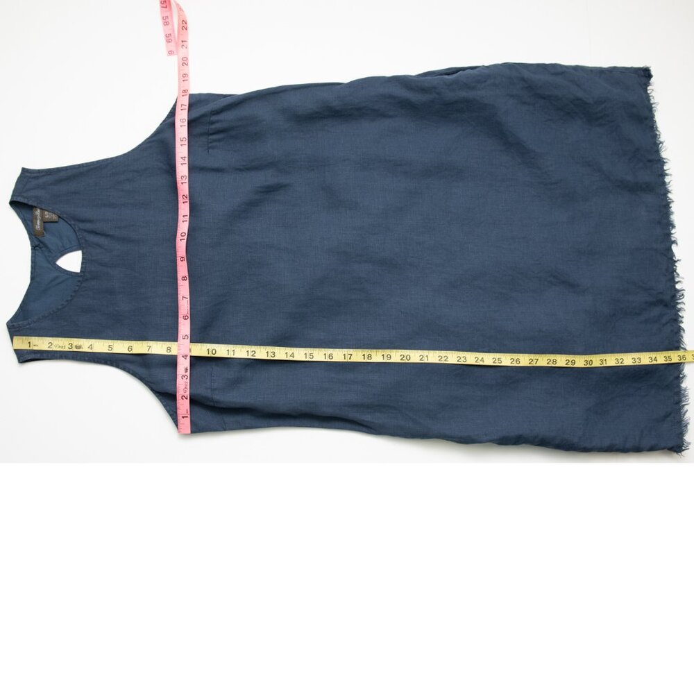 Tommy Bahama Two Palms Linen Shift Dress Sleeveless Mini Navy Blue Size Small - Picture 5 of 5